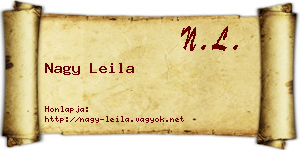Nagy Leila névjegykártya