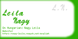 leila nagy business card